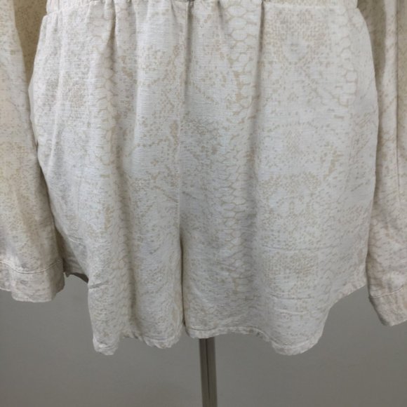 Anthropologie Cloth & Stone Reptile Print Linen Blend Romper s - Picture 5 of 11